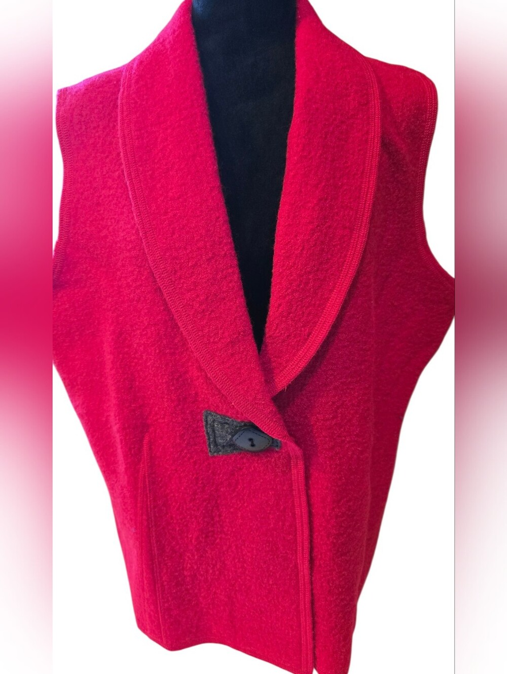 Norm Thompson XL Red Wool Vest